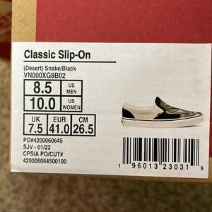 Vans - Classic Slip-On Desert Snake/Black